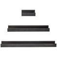 thumbnail image 6 of American Art Decor Floating U Wall Shelves Rustic Wooden Shelves - Black - Set of 3, 6 of 7