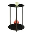 thumbnail image 2 of Convenience Concepts Designs2Go No Tools 2 Tier Round End Table, Black Glass, 2 of 3