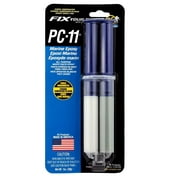 PC Products PC-11 Epoxy Adhesive Paste, Two-Part Marine Grade, 1oz Applicator Syringe, Off White 10112