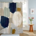 Bathroom Shower Curtain Abstract Color Block Gradient Waterproof Shower ...