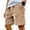 Khaki_#63017, variant on Homozy Men's Casual Corduroy Shorts with Pockets Casual Loose Fit Lightweight Shorts Casual Drawstring Summer Beach Shorts