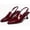burgundy, variant on Women pointed-toe sandals with ankle straps and buckles