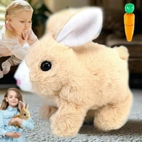 Bunny - Easter My Realistic Bunny Toy, Interactive Bunny Realistic Bunny - Jumping, Twitching, and Shaking Ears, Bunny Realistic Bunny Toy, Bunbi Realistic Bunny, Realistic Bunny Toys (Brown)