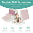 thumbnail image 5 of Best Choice Products Soft Foam Climbing Blocks for Toddlers, 4-Piece Play Set, Easy-Clean Vinyl - Pink, 5 of 7