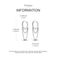 thumbnail image 2 of NARMO Original 925 Sterling Silver Snake Bone Pattern Chain Hoop Earrings for Women Jewelry Making, 2 of 5