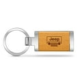 thumbnail image 1 of Jeep Grill Laser Engraved Maple Wood Chrome Metal Trim Key Chain, 1 of 5