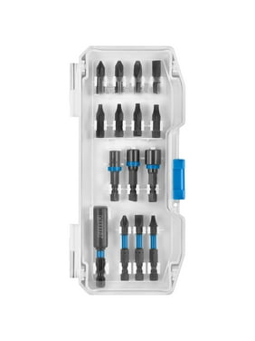 HART 15-Piece Impact Driver Bit Set with Storage Case and Torsion Zone