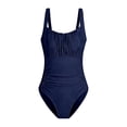 thumbnail image 4 of Womens One Piece Swimsuit,Solid Color Monokini Swimsuit With Adjustable Straps One Piece Bathing Suit for Beach Pool Versatile Fit,Swimsuits for Women,S, 4 of 5