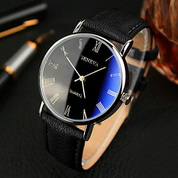 Reloj de pulsera de cuarzo para hombre de la marca Geneva, con