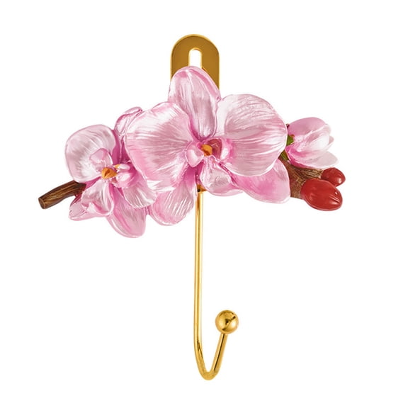 European Floral Embossed Wall Hooks, Vintage Decorative Coat Hooks, Antique Style Wall Hangers for Home Decor