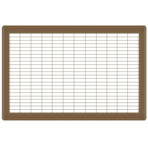 12in x 24in Imperial Brown Heavy Gauge Steel Floor Grille - Heating and Cooling Air Vent