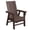 Dark Brown, variant on WestinTrends Ashore Outdoor Patio HDPE Plastic Modern Adirondack Dining Chair, Weathered Wood