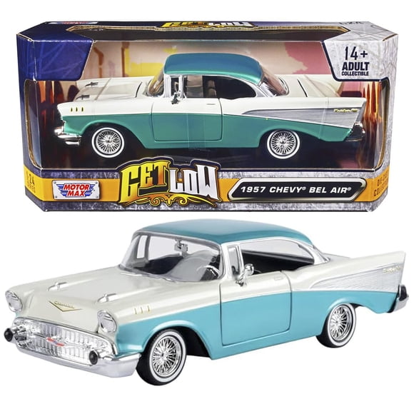 Modelo de Auto Diecast Motormax Chevy Bel Air 1957 1:24