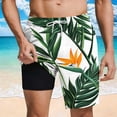 thumbnail image 2 of CHUMUD Men's Swim Trunks Hawaiian Tropical Print Bathing Mesh Lining Suit Swimsuits Beach Shorts Summer Casual Vacation, 2 of 9