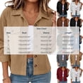 thumbnail image 3 of DeHolifer Women Cropped Shacket Jacket Lapel Winter Button Down Fall Winter Cardigan Corduroy Coat Army Green S, 3 of 5