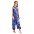 thumbnail image 1 of Xnihocha Combinaison à Sequins Brillants pour Filles, Col Halter, Combinaison de Concours, Costume Formel, Robe de Bal, Bleu Royal 6, 1 of 7