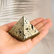 Raw Pyrite Crystal Pyramid – Natural Healing Stone (1.5 Inch)