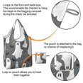 thumbnail image 4 of 5 Pack Foldable Shopping Bag,Gray Halloween Ghosts Bats and Boo Reusable Grocery Bags with Pockets,Large Reusable Tote Bags with Handles Waterproof & Lightweight, 4 of 6