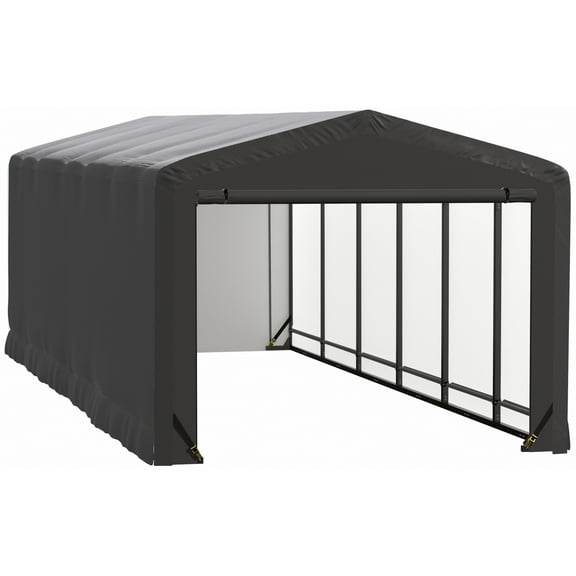 Sheltertube Wind And Snow-Load Rated Garage, 10X27X8 Grey