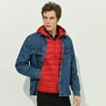 thumbnail image 4 of Men's Puffer Jacket Lightweight  Warm Down Jacket Hooded  Winter Coat, 4 of 11