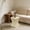 15.16in, variant on Functional Art Square Table with Curved Fluted Structure for Modern Living