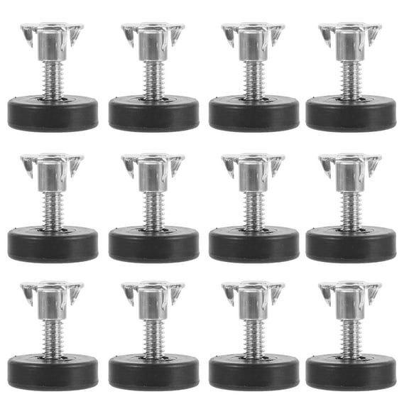 ifundom Table Leg Levelers Adjustable Height Black for Furniture Ifundom 12Pcs