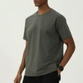 thumbnail image 2 of Gyexs Mens Swimming Shirt UV Protection Short Sleeve UPF 50+ Quick Drying Sun Protection Rash Guard Shirts for Fishing Running Army Green, Size M, 2 of 7