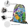 thumbnail image 4 of Adventure Time Drawstring Backpacks Gym Athlete Bag Draw String Bags for Sports, Travel, Swimming, Beach, 4 of 8