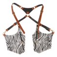 thumbnail image 4 of Bolsa de hombro PU Hugo Monedero Accesorios de seguridad Tira blanca negra, 4 of 10