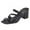 Black, variant on YDN Women's Strappy Square Open Toe Slide Sandals Slip On Block Mid Heels Mules Slippers Daily Dressy Party Shoes Size 12 Pink