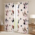thumbnail image 2 of Manfei Cute Puppy Dog Blackout Curtains Set of 2 (52x84 Each),Cartoon Pet Footprint Window Curtains,Black Brown Curtains and Drapes For Boys Kids,Breathable Home Decor, 2 of 6