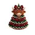 thumbnail image 2 of Cute Animals Christmas Tree Diy Crochet Kit,Highland Cow Christmas Tree Kit For Holiday Handmade Project & Gift(1Pcs,Cow), 2 of 7