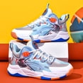 thumbnail image 5 of Zapatillas de baloncesto de suela gruesa para niños, zapatillas de baloncesto para correr al aire libre, cesta de entrenamiento antideslizante para niños al aire libre, alta calidad, 5 of 5