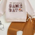 thumbnail image 4 of yboeqw Infant Boys Fall Clothes 2 Piece Outfits Set Long Sleeve Crewneck T-Shirt Letter Print with Matching Pants for 3 6 9 12 Months 2T 3T Orange,Size 2-3 Years, 4 of 4