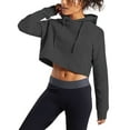 thumbnail image 5 of Ma Croix Womens Cropped Hoodie Casual Pullover Sweatshirt, 5 of 7