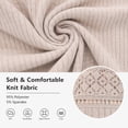 thumbnail image 6 of Women's Long Sleeve Ribbed Knit Tops Crew Neck Lace Crochet Casual Tunic Shirts for Fall Daily Work Wear, 6 of 7