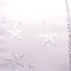 Silver and White Star Print Wired Craft Ribbon 2.5" x 20 Yards