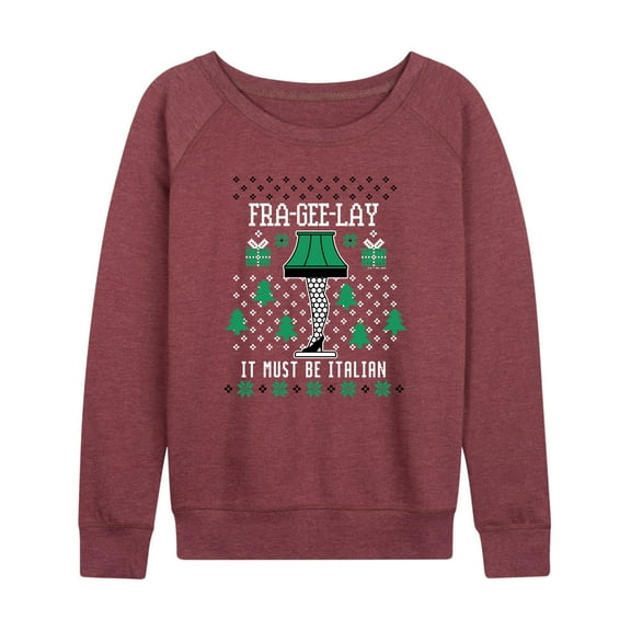 A Christmas Story - Frageelay Leg Lamp Ugly Sweater - Women's Lightweight French Terry Long Sleeve Shirt