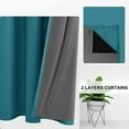 thumbnail image 3 of DWCN Turquoise Blackout Curtains 84 Inches Long for Living Room Thermal Insulated Light & Heat Blocking Full Room Darkening Noise Reducing Grommet 2 Panels Curtain (Turquoise,52"W x 84"L), 3 of 6