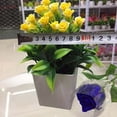 thumbnail image 3 of OUSITAID Artificial Flower Delicate Environmental Plastic Mini Faux Potted Plants, 3 of 7