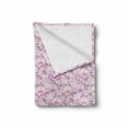 thumbnail image 2 of Magnolia Soft Flannel Fleece Throw Blanket, Flourishing Nature Themed Flower Blooms with Pastel Colored Petals, Cozy Plush for Indoor and Outdoor Use, 70" x 90", Pale Pink Mauve, by Ambesonne, 2 of 6