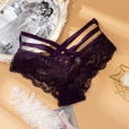 thumbnail image 3 of Bragas sexis de encaje de tiro bajo para mujer, bragas sexis sólidas, ropa interior femenina, calzoncillos calados cruzados, lencería íntima sin costuras, 3 of 5