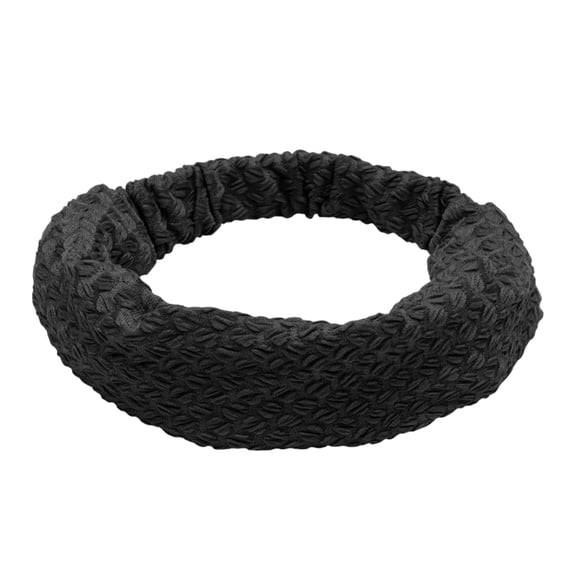 Unique Bargains 1 Pc Headband Lace Double Layer Wide Hairband for Women Black