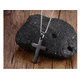 thumbnail image 3 of Clásico Hombres Mujer Acero Inoxidable Crucifijo Cruz Colgante Religioso Collares Xtellar negro, 3 of 4