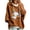 Coffee, variant on Women Hoodies Halloween Soft Ghost Pattern 3/4 Sleeve Party Pullover Sweatshirt Tops Fall Winter Warm Clothing Coffee L