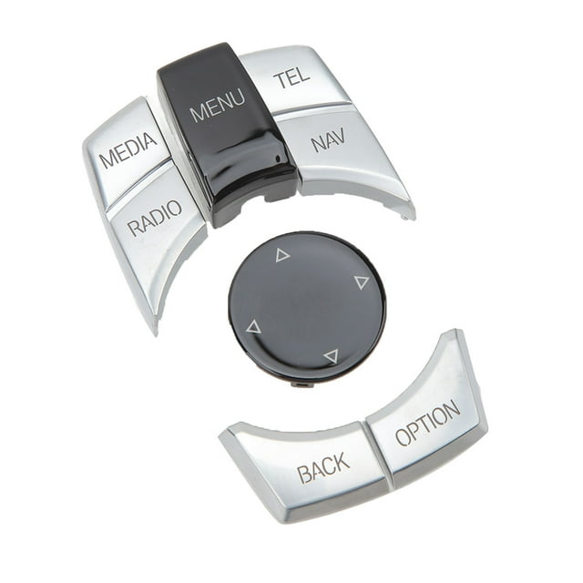 Multimedia Control Button Fashion Color Central Control Button ABS Silver Plated for F20 F21 F22 F23 F87 F30 F31 F34 F35 F32 F33 F36 F82 F83 Car Interior Upgrade