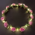thumbnail image 4 of Soumake Romantic Glowing Wreath LED Light Rose Flowers Hairband Headpiece Wedding Party Girl Birthday Favor Luminous Hair Garland, 4 of 5