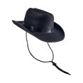 thumbnail image 1 of Cateissary Sombrero de vaquero Sombrero de ala ancha versátil Banda de sombrero moldeable para hombres Playa al aire libre negro Type2 NO2, 1 of 1