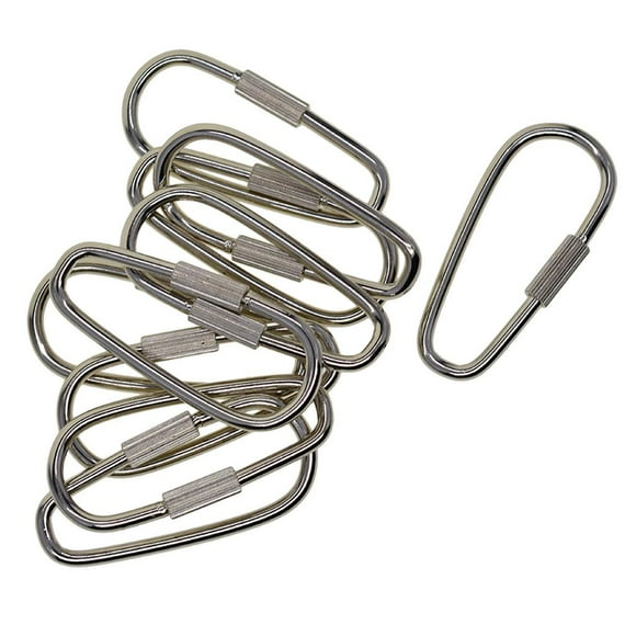 10 Uds de bloqueo de tornillo ce mosquetón lvero D para Camping lves colgantes BLESIY Llavero de bloqueo de tornillo