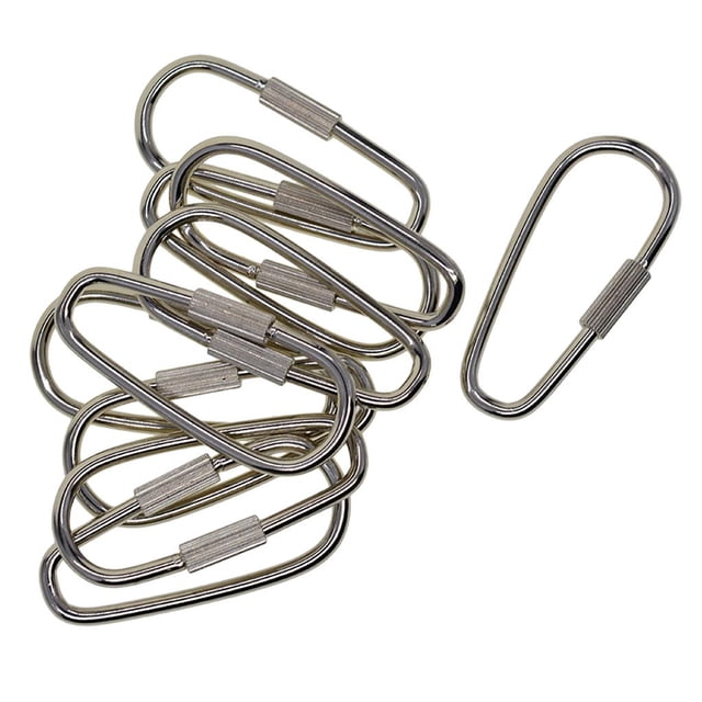 10 Uds de bloqueo de tornillo ce mosquetón lvero D para Camping lves colgantes BLESIY Llavero de bloqueo de tornillo